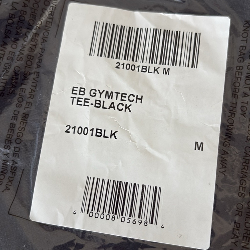 NWT [Eastbay] Gymtech Athletic Performance Short-Sleeved Shirt in Black Men’s M - Picture 7 of 7